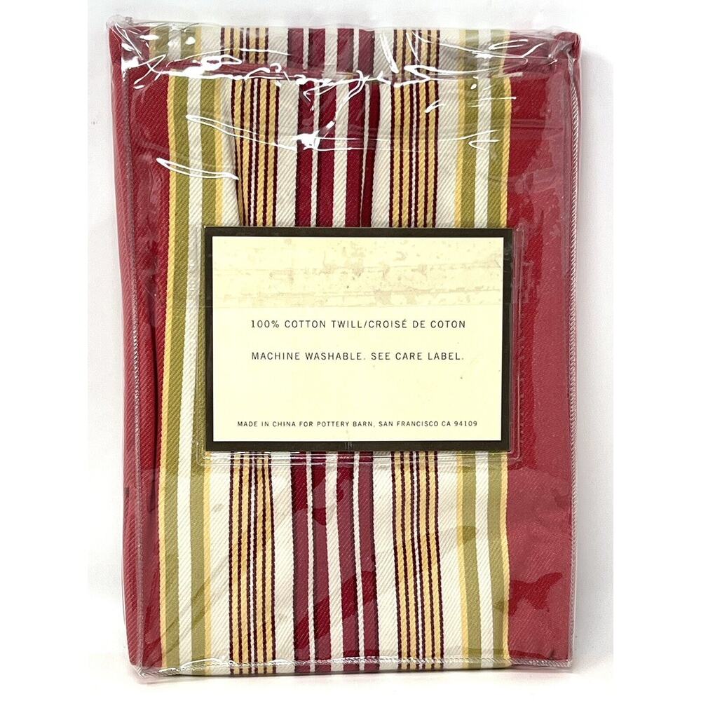 Pottery Barn French Stripe Red Multi Standard Sham COTTON TWILL New In Package - Picture 6 of 8